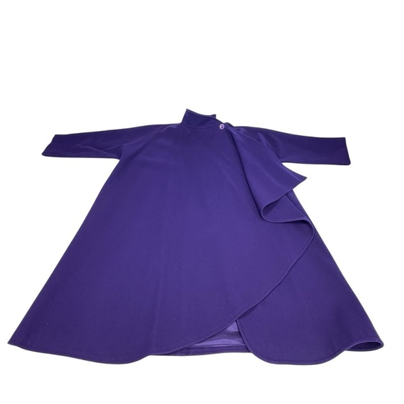 VINTAGE RUTLAND Purple Wool Cape Coat Women's Size 1X - Picture 9 of 16